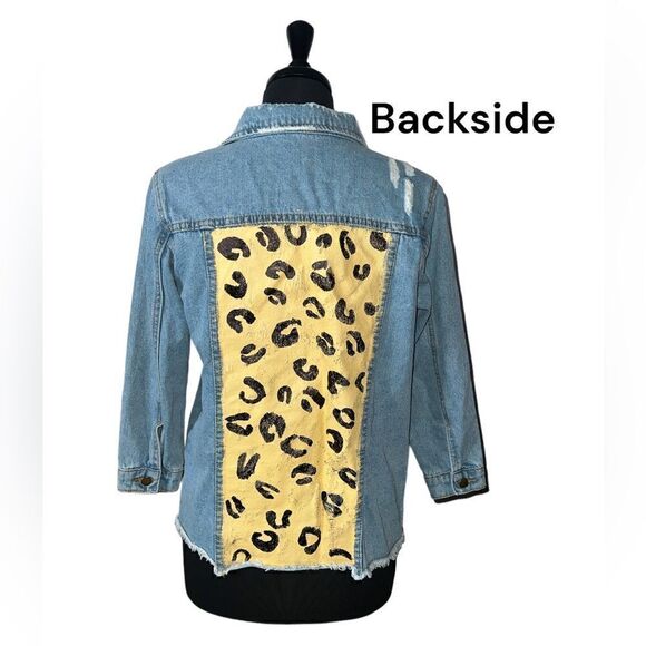 Hayden Girls Animal Print Jean Jacket - Picture 3 of 9